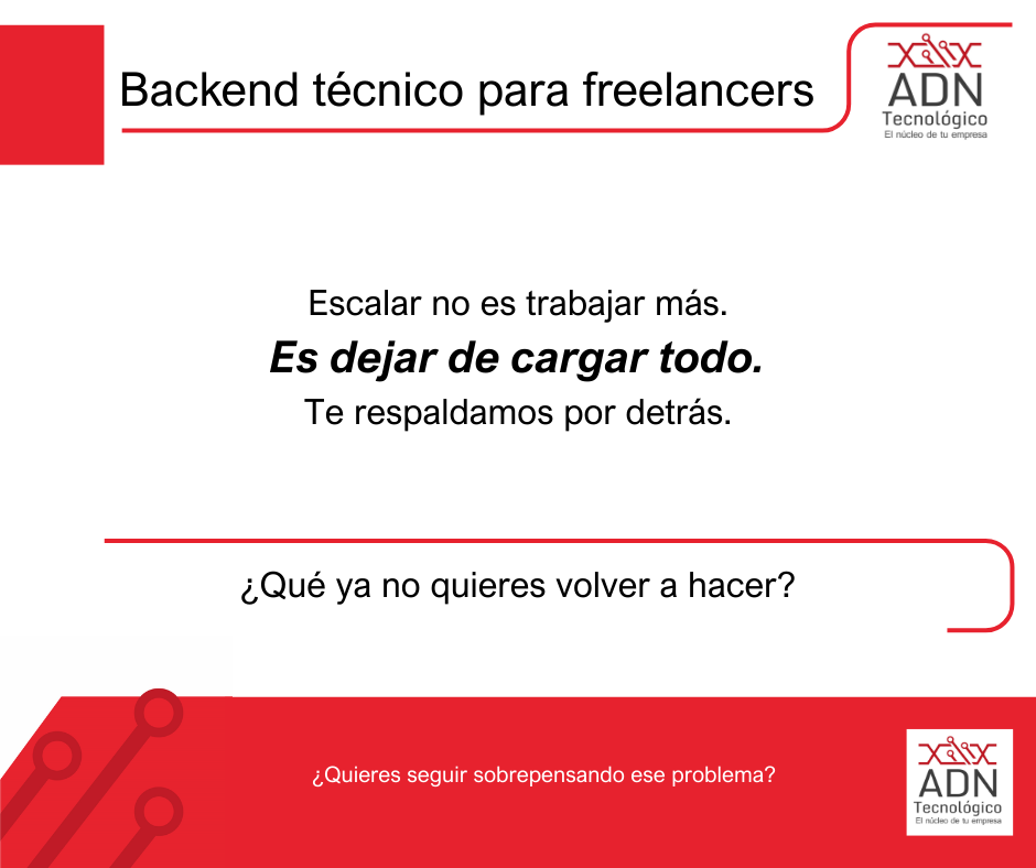 Backend técnico para freelancers