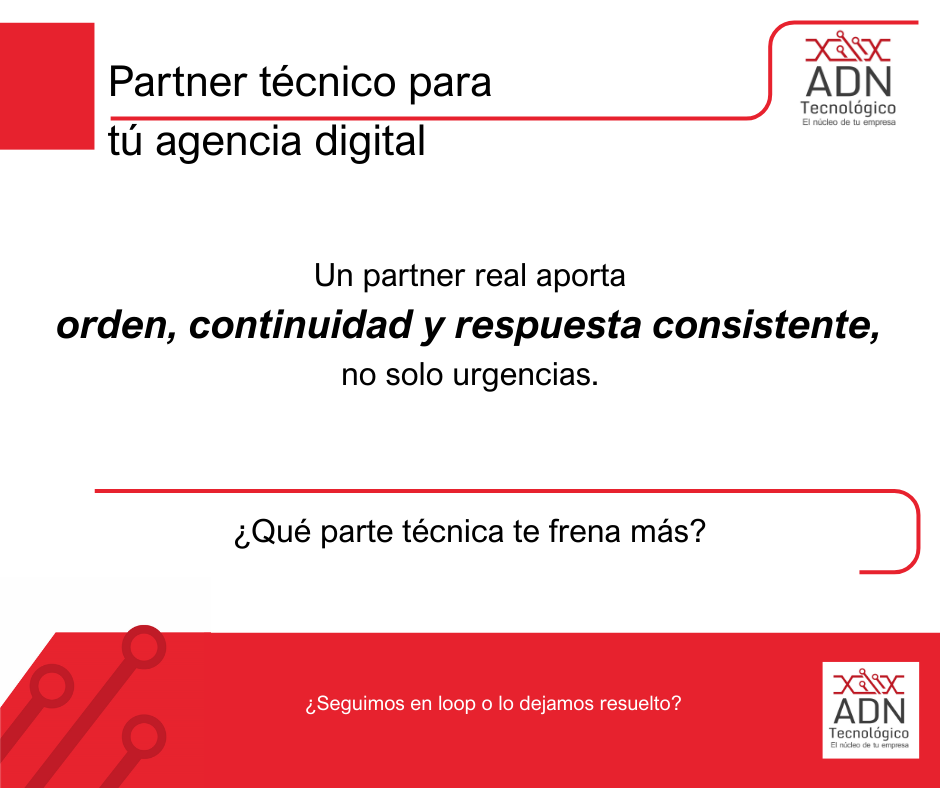 Partner técnico para una agencia digital