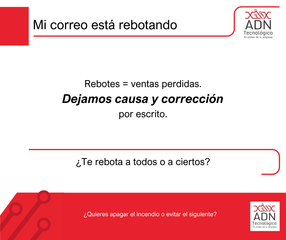 Mi correo está rebotando