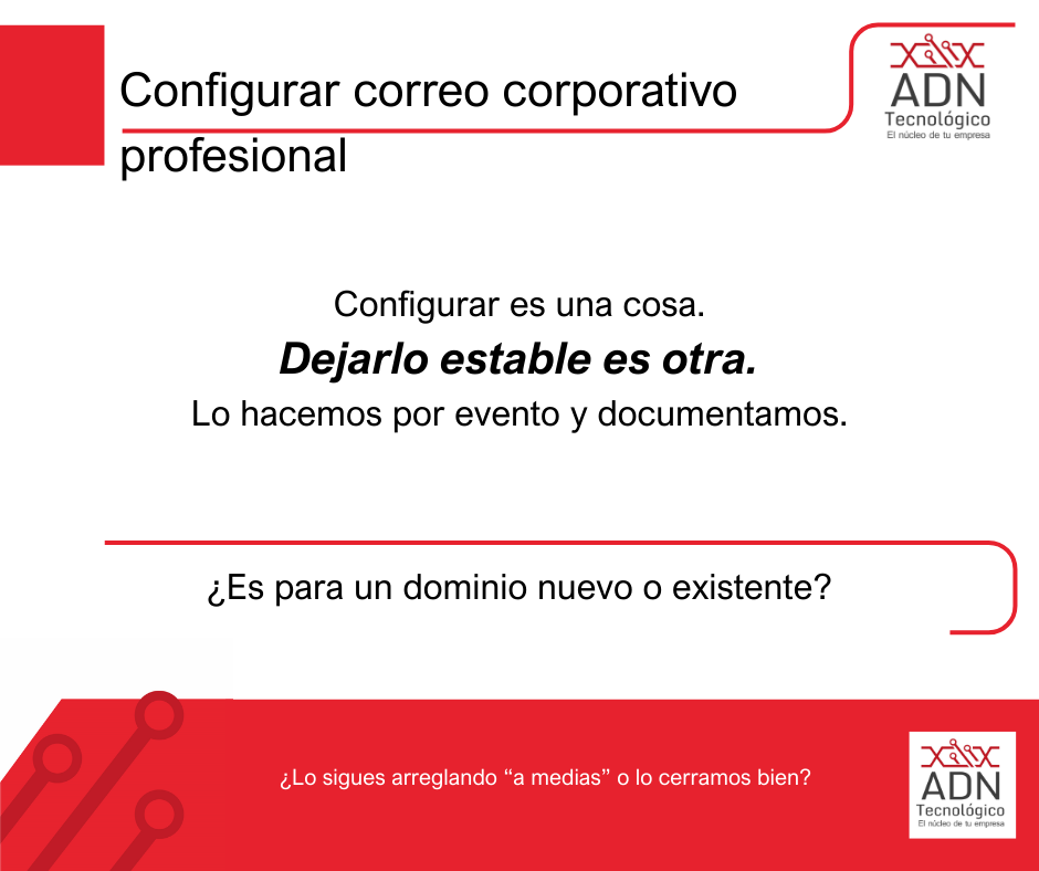 Configurar correo corporativo profesional