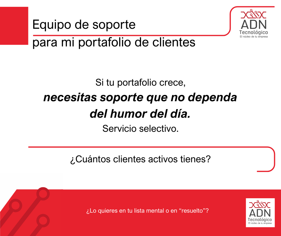 Equipo de soporte para mi portafolio