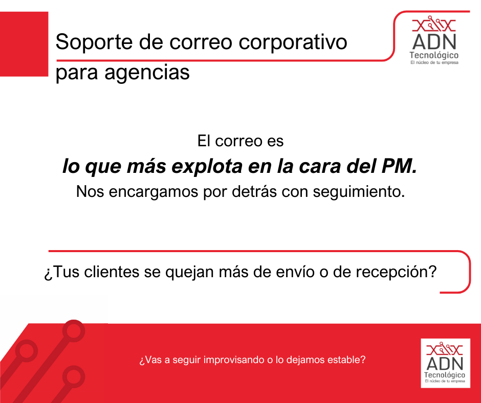 Soporte de correo para agencias