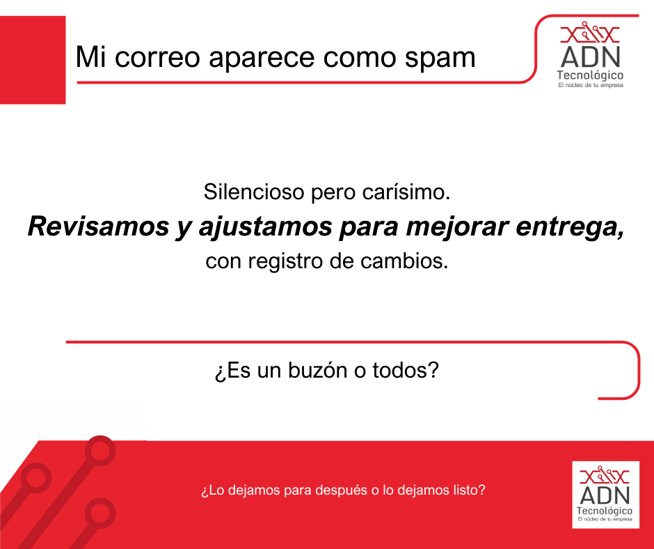 Mi correo aparece como spam
