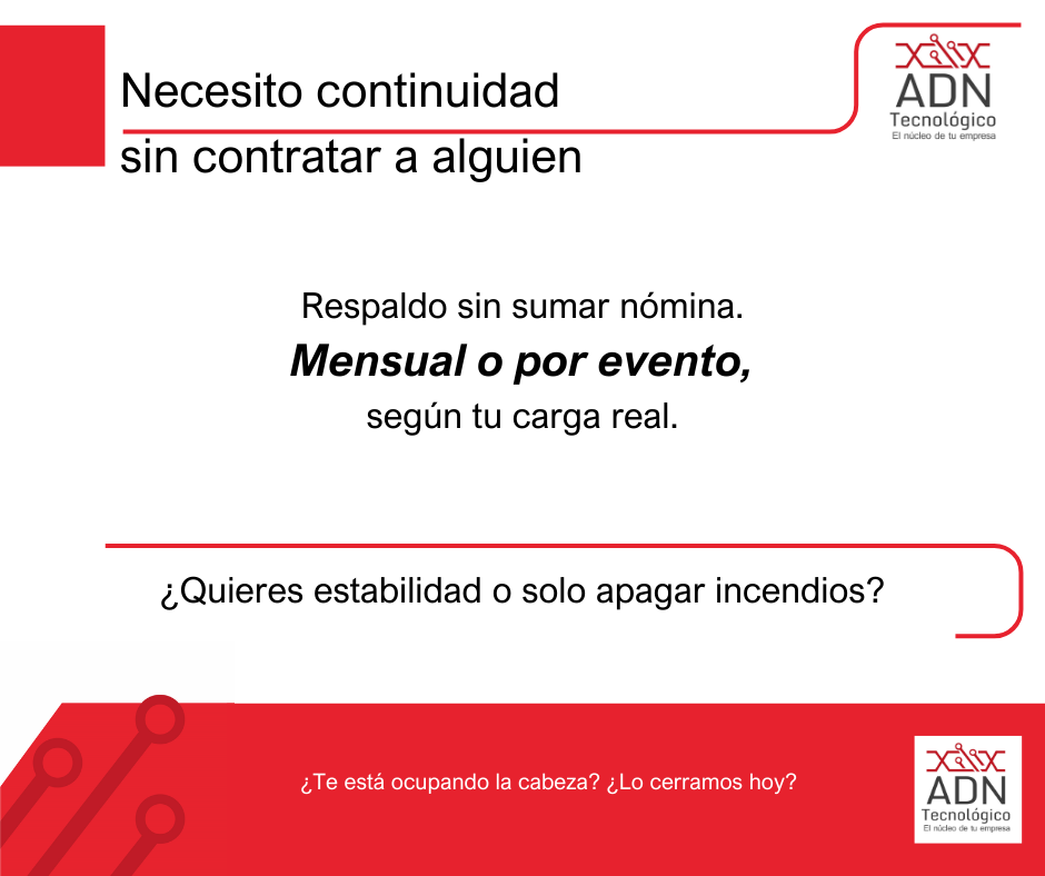 Continuidad sin contratar personal