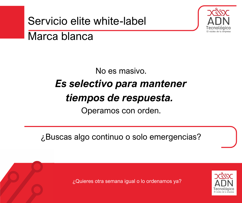Servicio selectivo de marca blanca