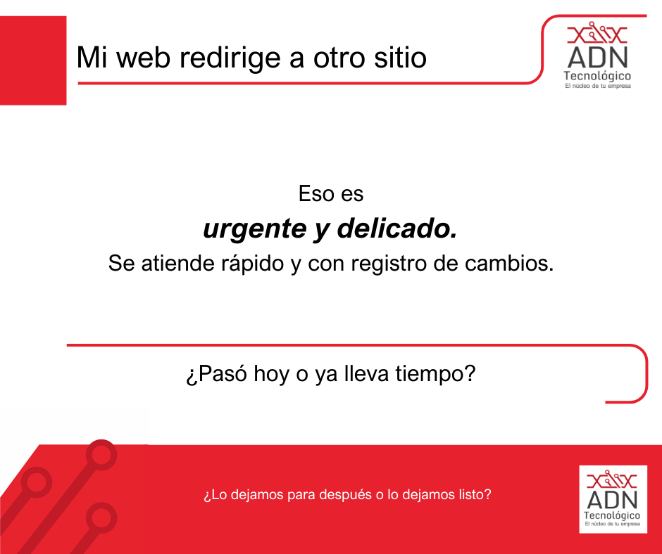 Mi web redirige a otro sitio