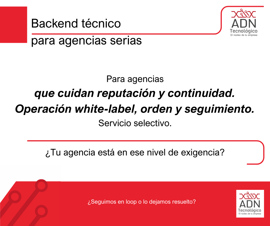 Backend técnico para agencias