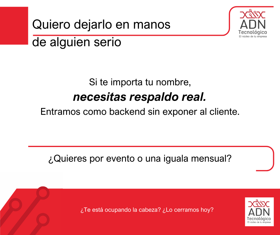 Dejar lo técnico en manos responsables