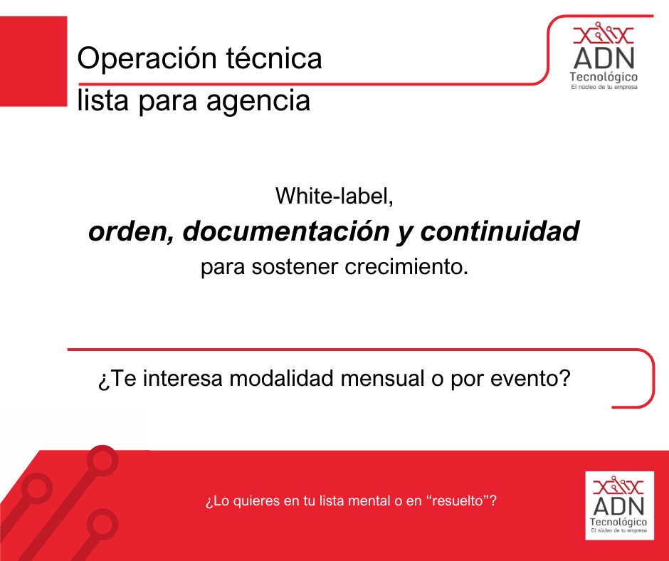Preparar la operación técnica de una agencia