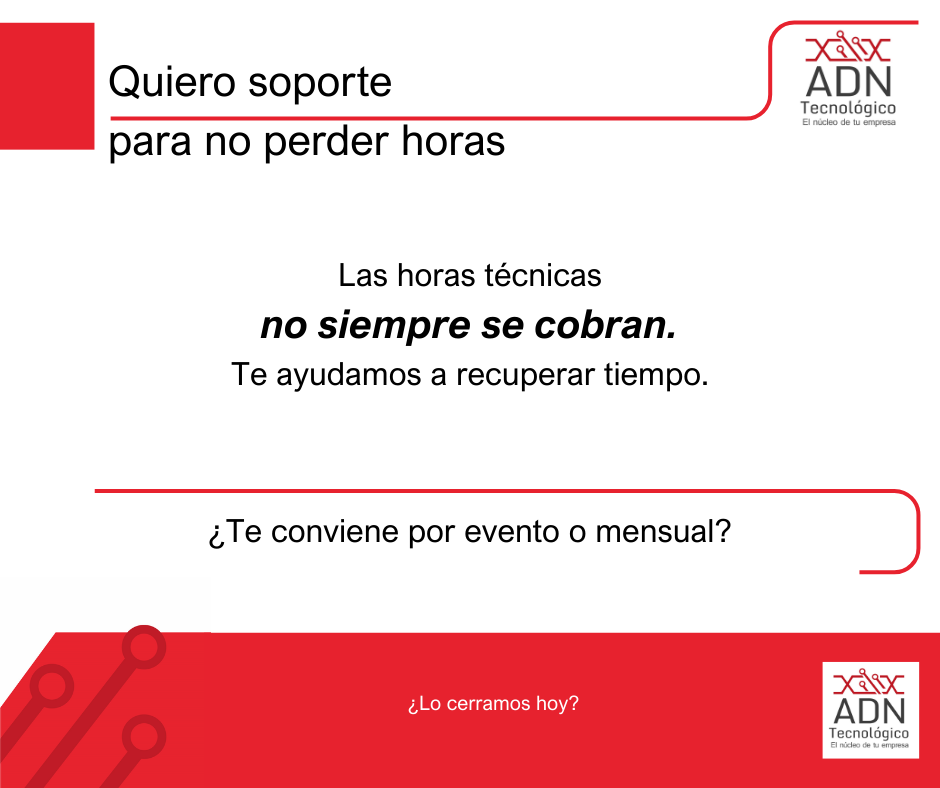 Soporte para recuperar horas de trabajo