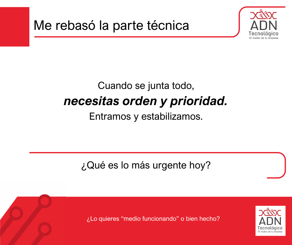 Me rebasó la parte técnica