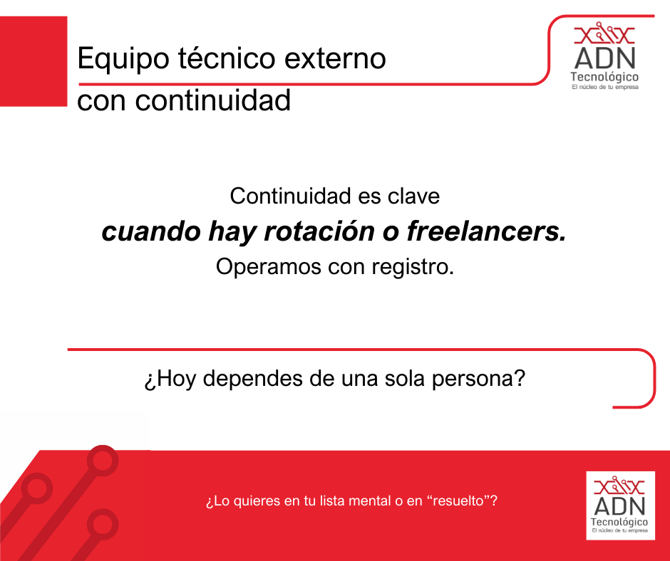 Equipo externo con continuidad