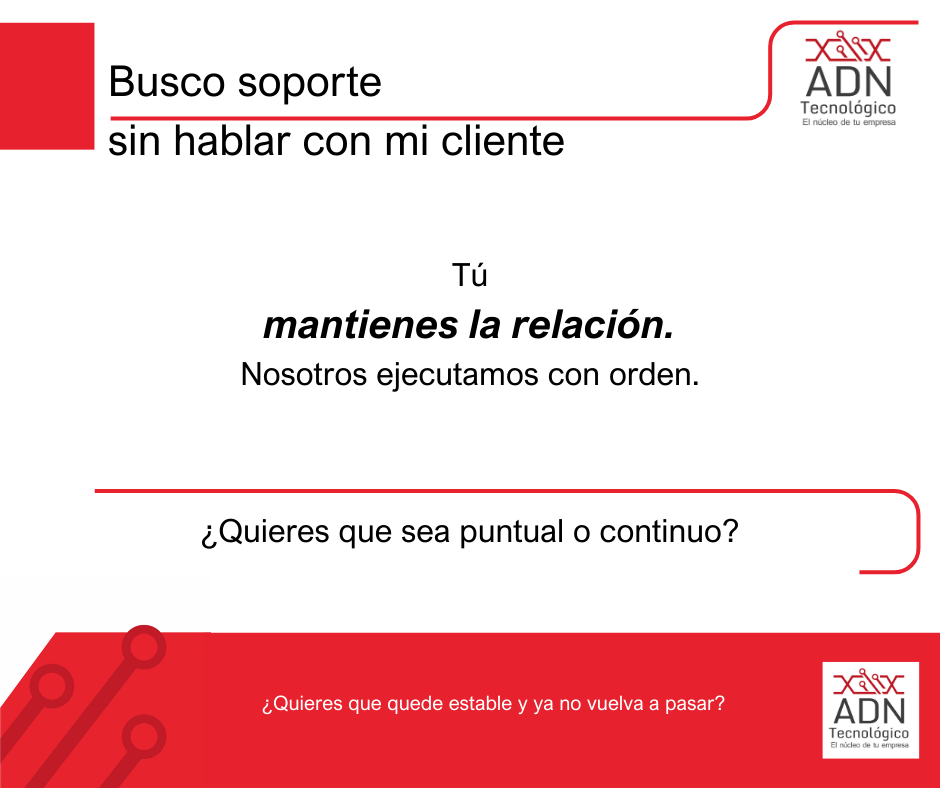 Soporte sin contacto con mi cliente