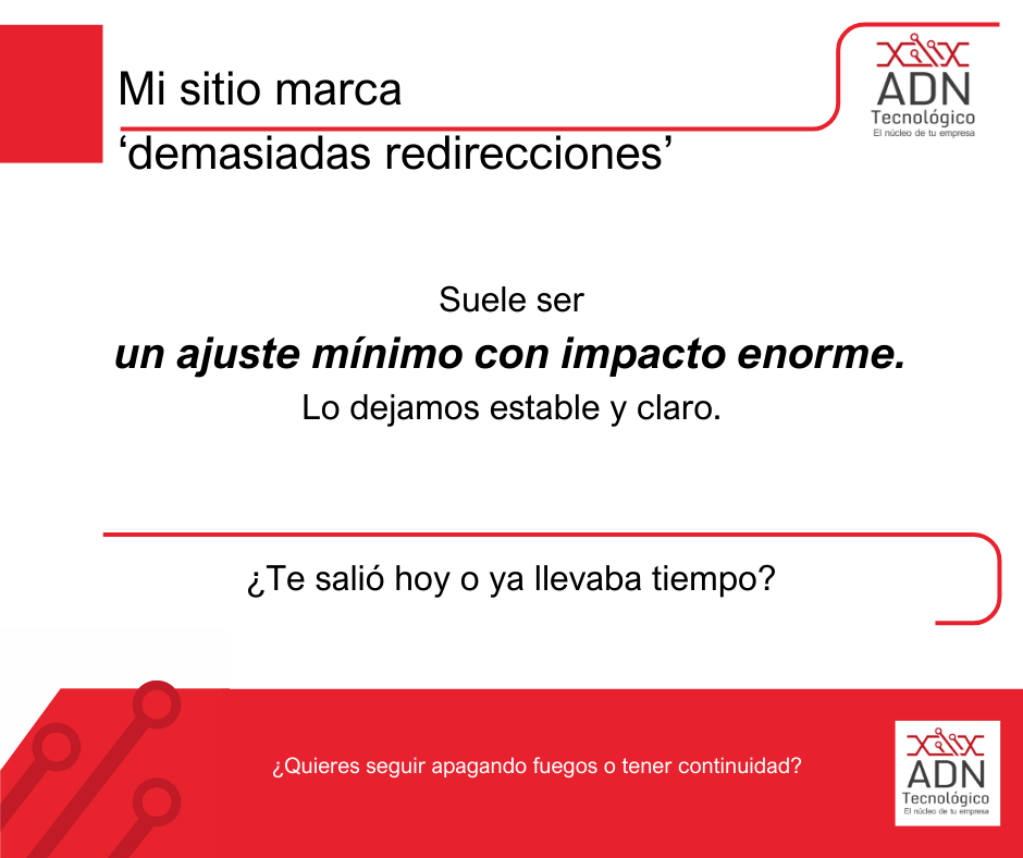 Demasiadas redirecciones