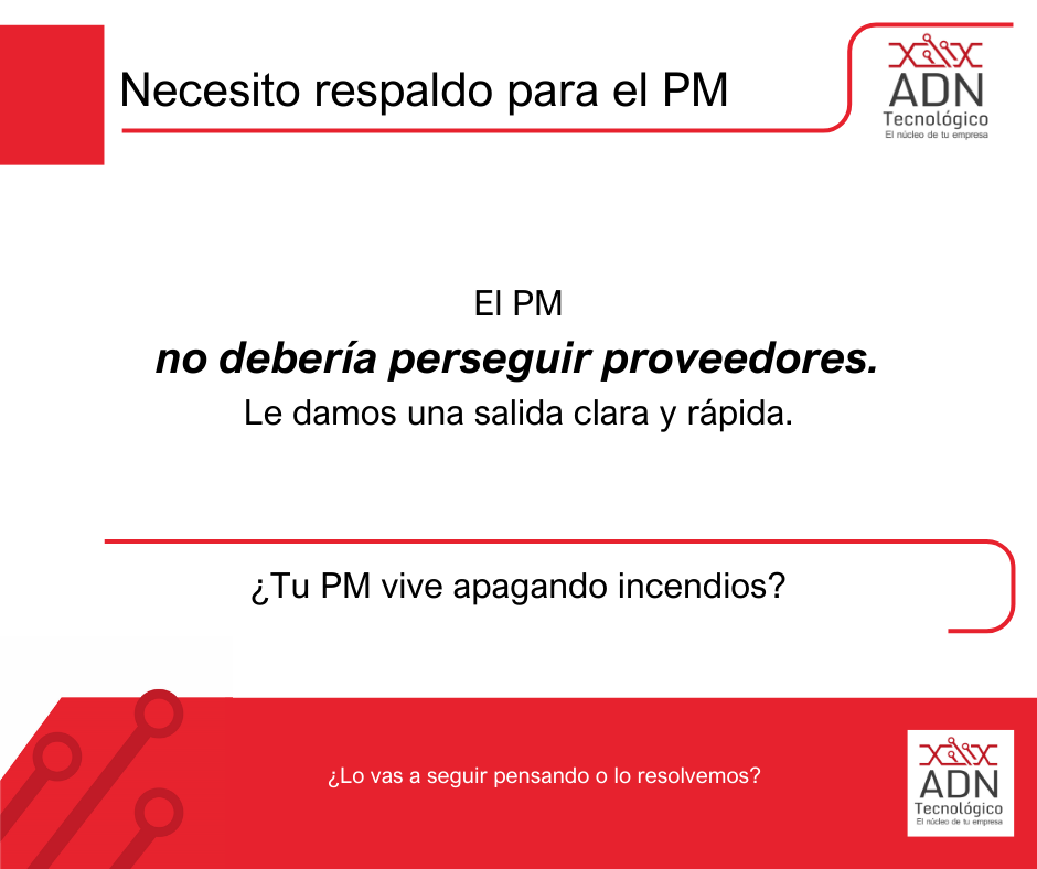 Respaldo técnico para el PM