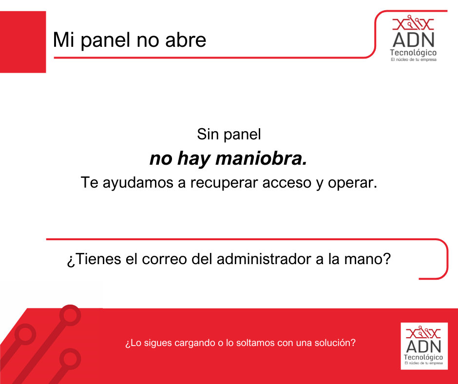 Mi panel no abre