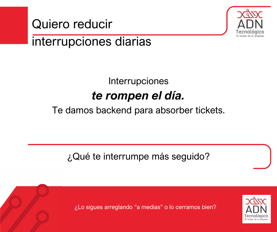 Reducir interrupciones diarias