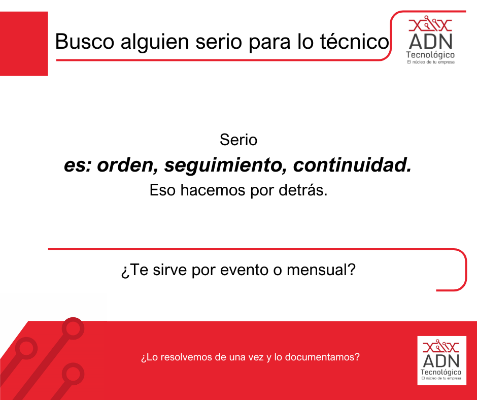 Alguien serio para la parte técnica