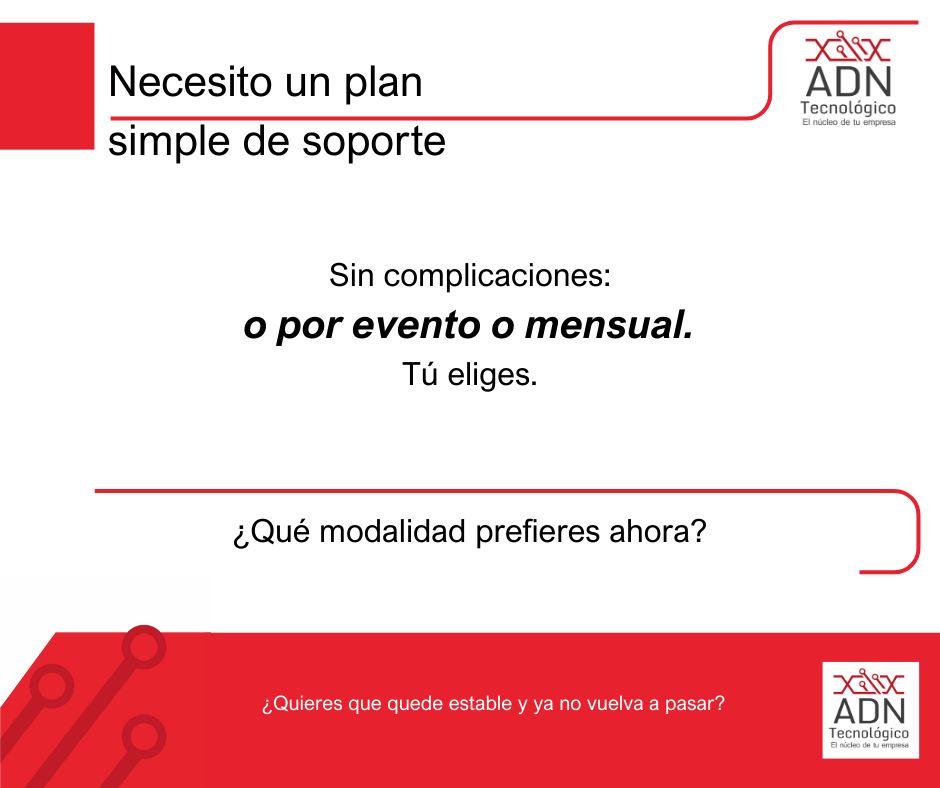 Un plan simple de soporte