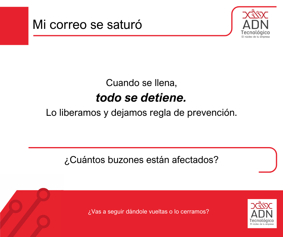 Mi correo se saturó