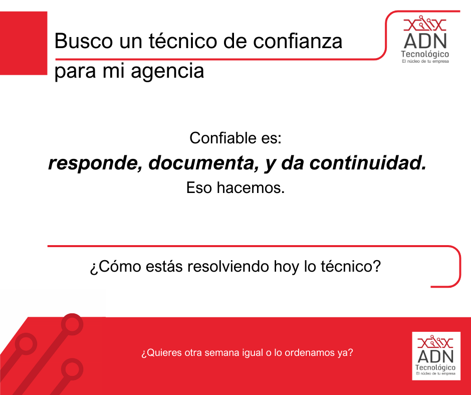 Técnico de confianza para mi agencia