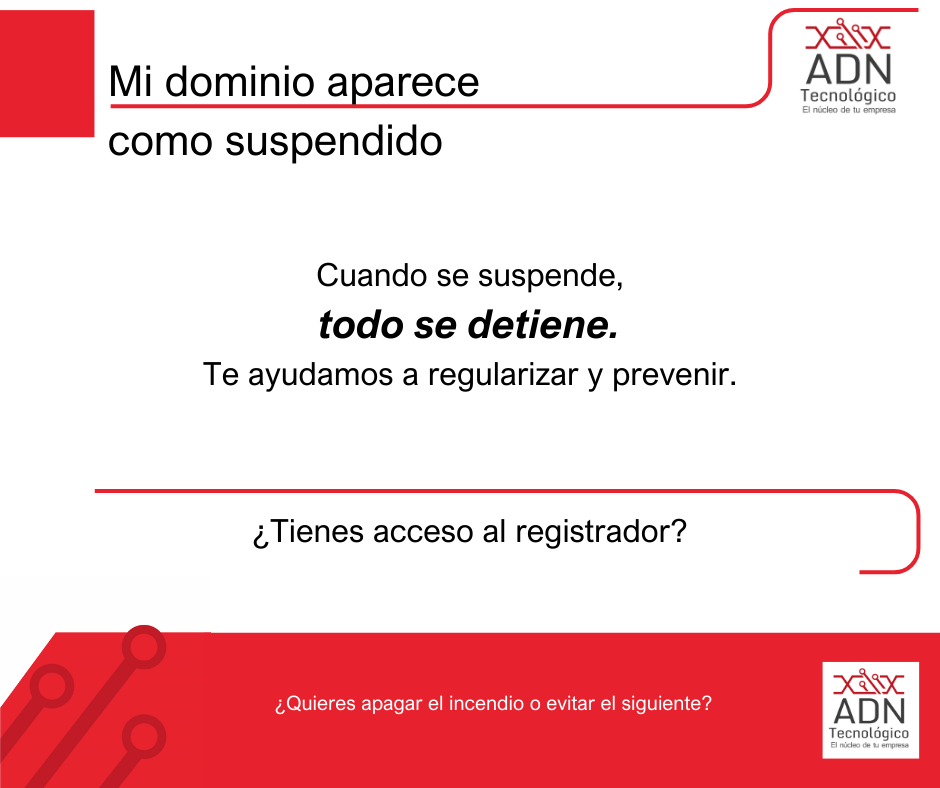 Mi dominio aparece suspendido
