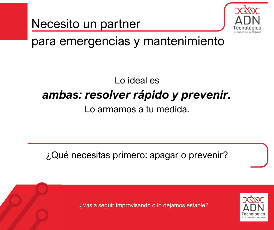 Partner para emergencias y mantenimiento