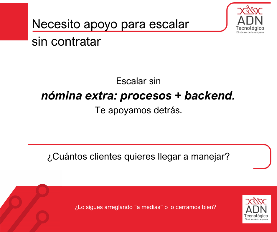 Apoyo para escalar sin contratar
