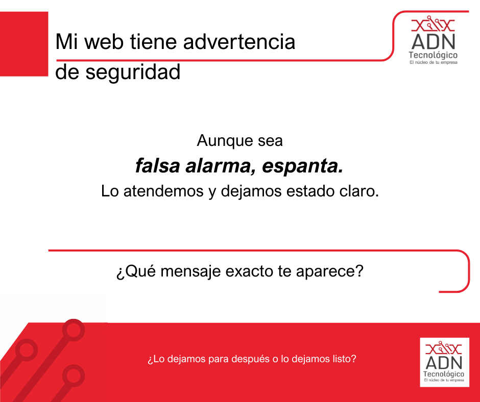 Mi web tiene una advertencia de seguridad