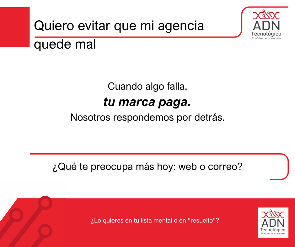 Evitar que mi agencia quede mal