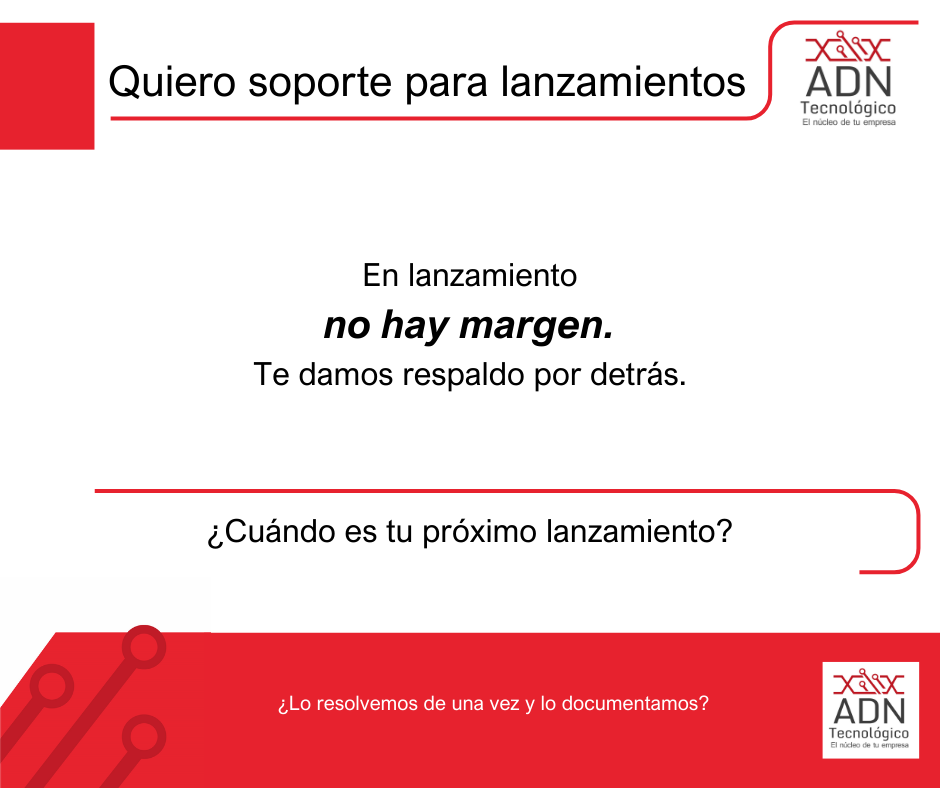 Respaldo durante un lanzamiento